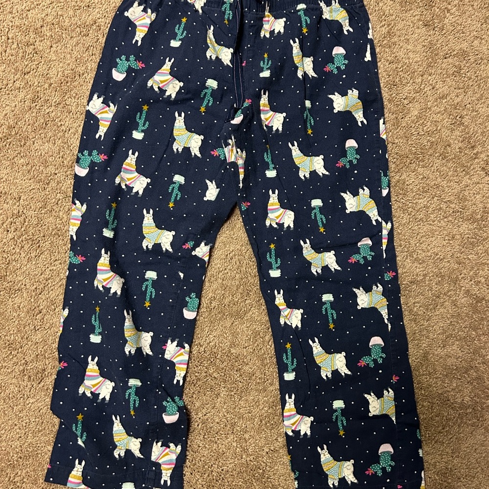 Old Navy Blue Pajama Pants with Llama Print